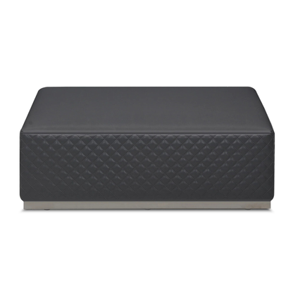 The Grand Collection MASSIMO Ottoman – Mid Grey Leather HOMKA living