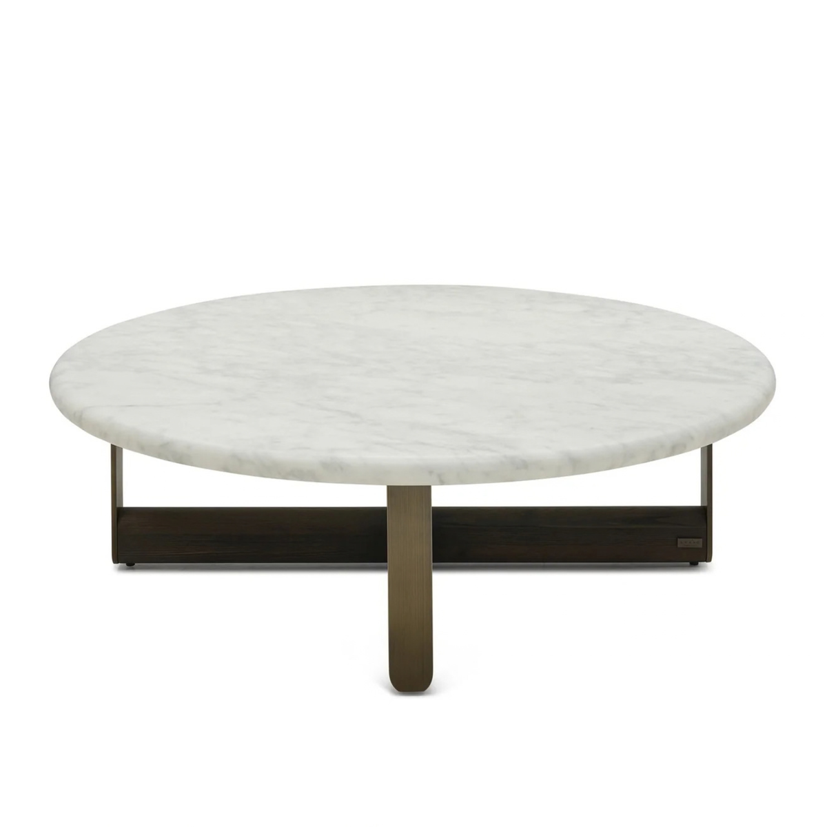 The Grand Collection FIRENZE Couchtisch – Weißer Marmor &amp; Bronze Couchtisch rund The Grand Collection