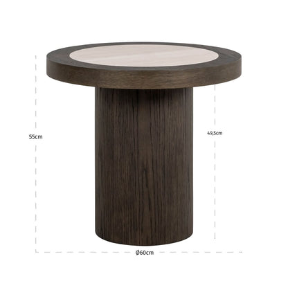 Richmond Interiors – Beistelltisch Nando brown Beistelltisch rund Richmond Interiors