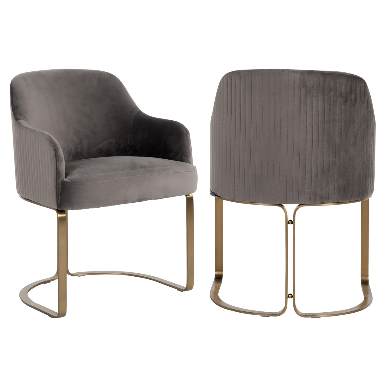 Richmond Interiors Esszimmerstuhl Hadley stone velvet Esszimmerstuhl Richmond Interiors