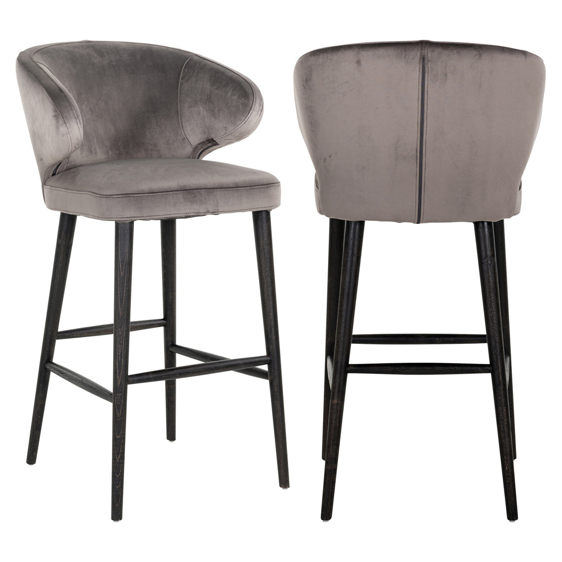 Richmond Interiors Barhocker Indigo stone velvet Barhocker Richmond Interiors