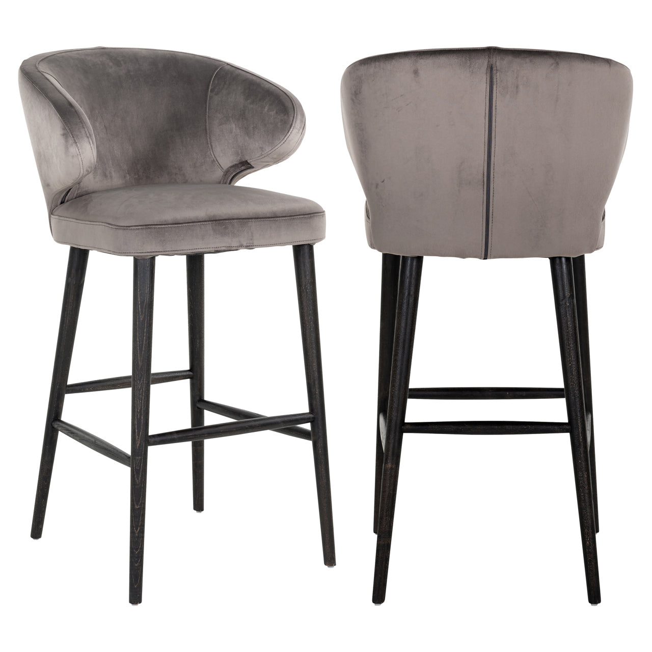 Richmond Interiors Barhocker Indigo stone velvet Barhocker Richmond Interiors