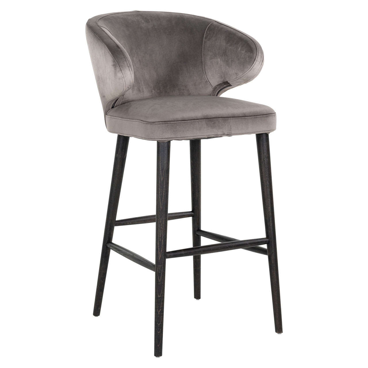 Richmond Interiors Barhocker Indigo stone velvet Barhocker Richmond Interiors
