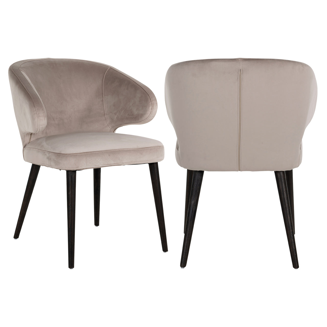 Richmond Interiors Esszimmerstuhl Indigo khaki velvet
