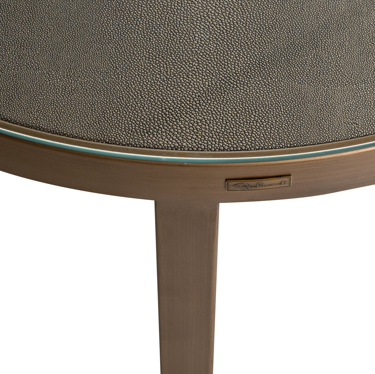 Richmond Interiors Couchtisch Bloomville brass shagreen incl. glass tops (Set of 2) Couchtisch Richmond Interiors