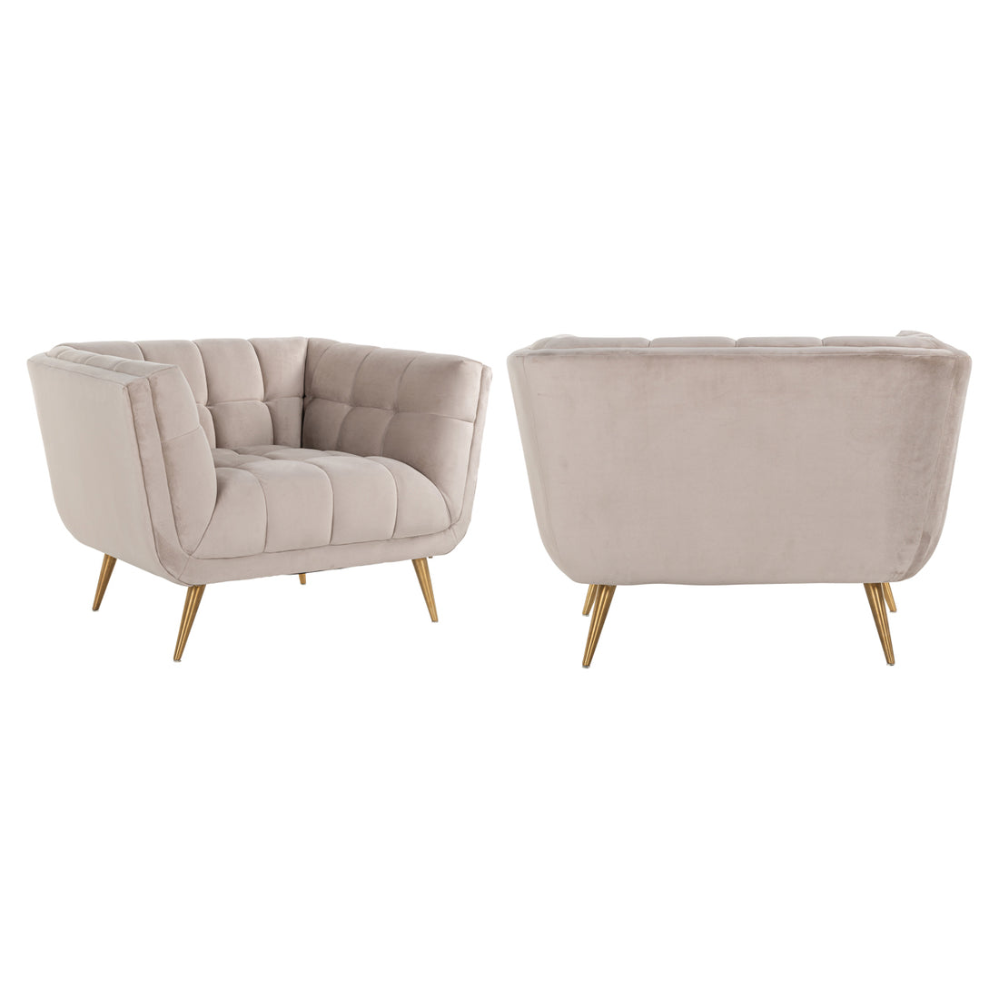 Richmond Interiors Lounge Stuhl Huxley khaki velvet Lounge Stuhl Richmond Interiors