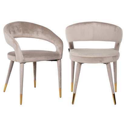 Richmond Interiors Esszimmerstuhl Gia khaki velvet fire retardant Esszimmerstuhl Richmond Interiors