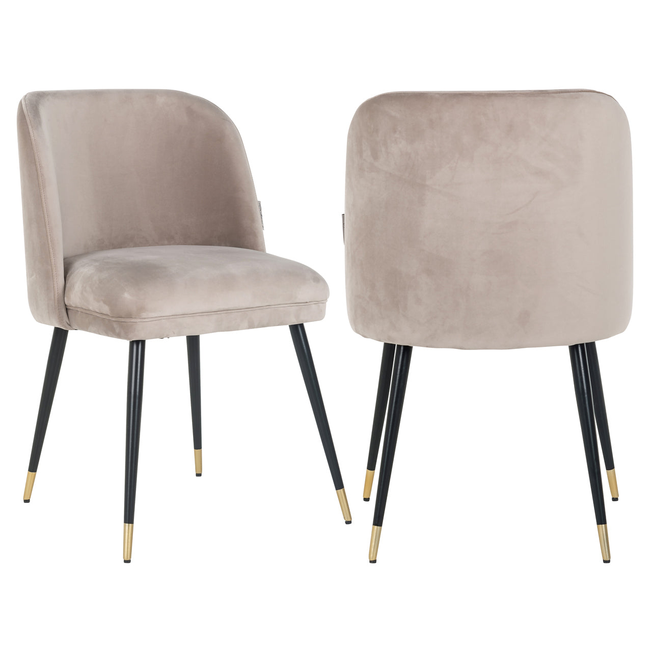Richmond Interiors Esszimmerstuhl Alicia khaki velvet fire retardant