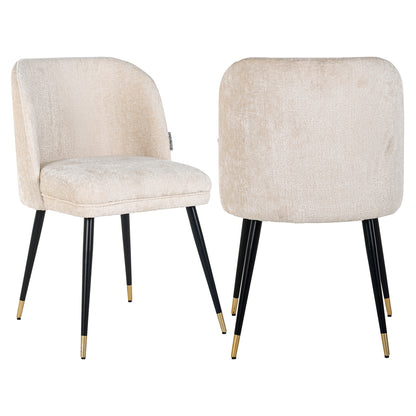 Richmond Interiors Esszimmerstuhl Alicia FR white chenille fire retardant Esszimmerstuhl Richmond Interiors