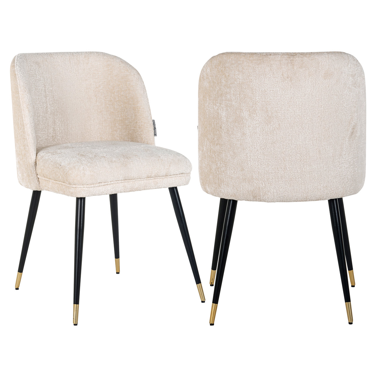 Richmond Interiors Esszimmerstuhl Alicia FR white chenille fire retardant Esszimmerstuhl Richmond Interiors