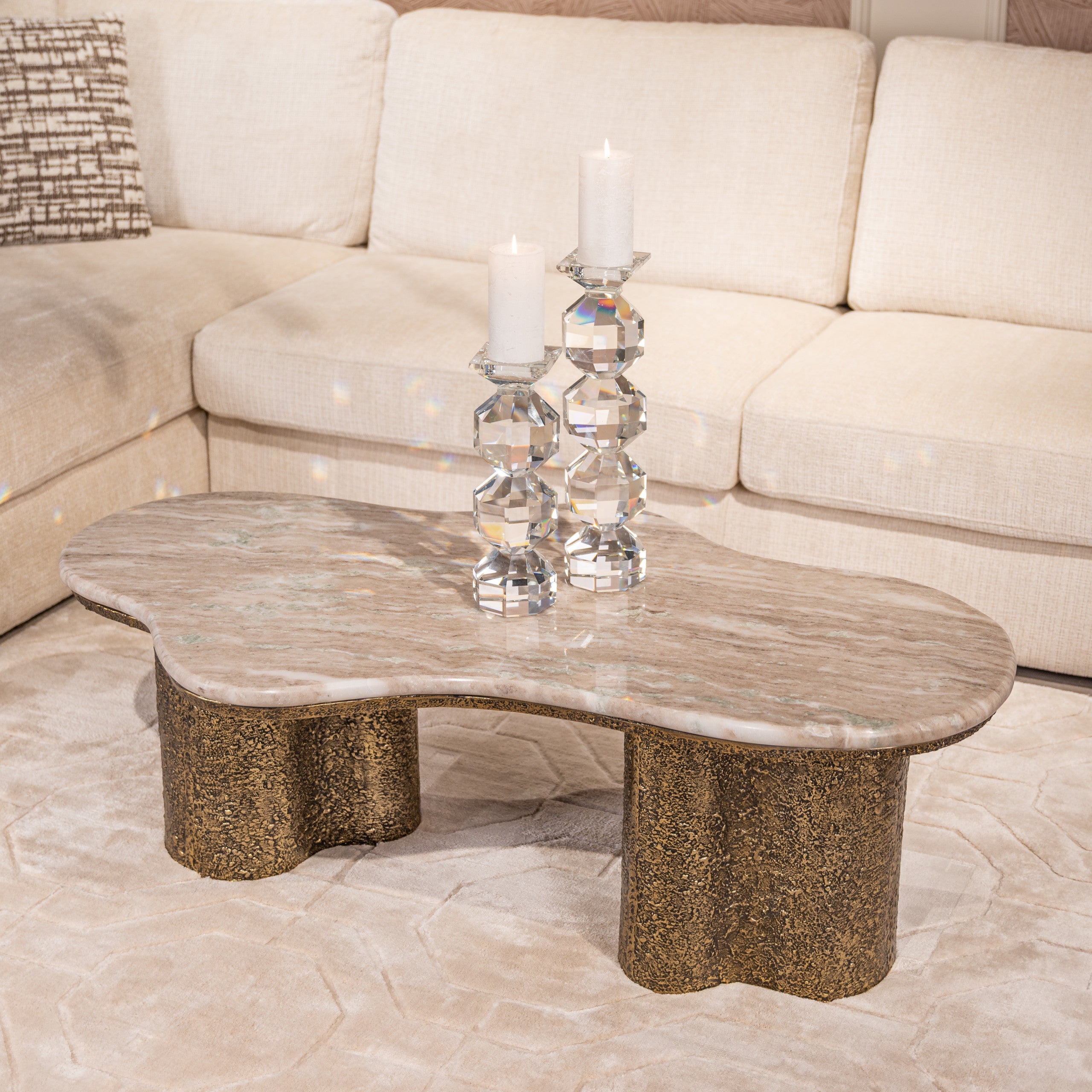 Richmond Interiors Couchtisch Abandos brass antique Couchtisch Richmond Interiors