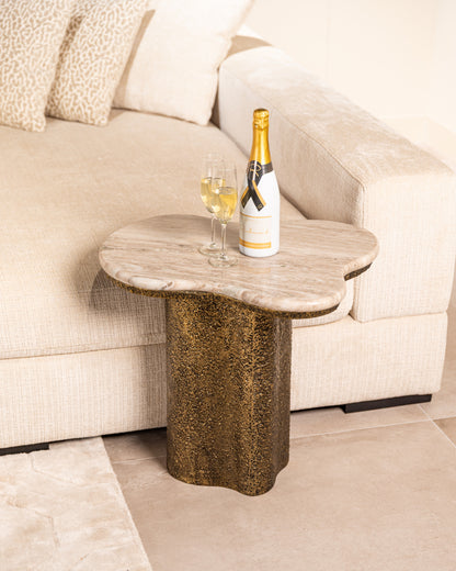 Richmond Interiors Beistelltisch Abandos brass antique Beistelltisch Richmond Interiors