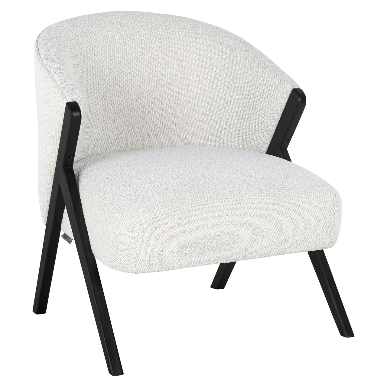 Richmond Interiors Lounge Stuhl Mia white bouclé