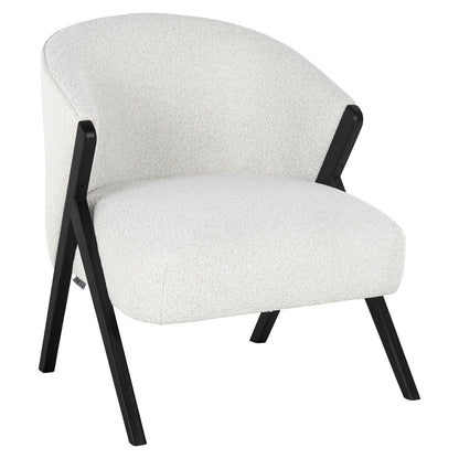 Richmond Interiors Lounge Stuhl Mia white bouclé