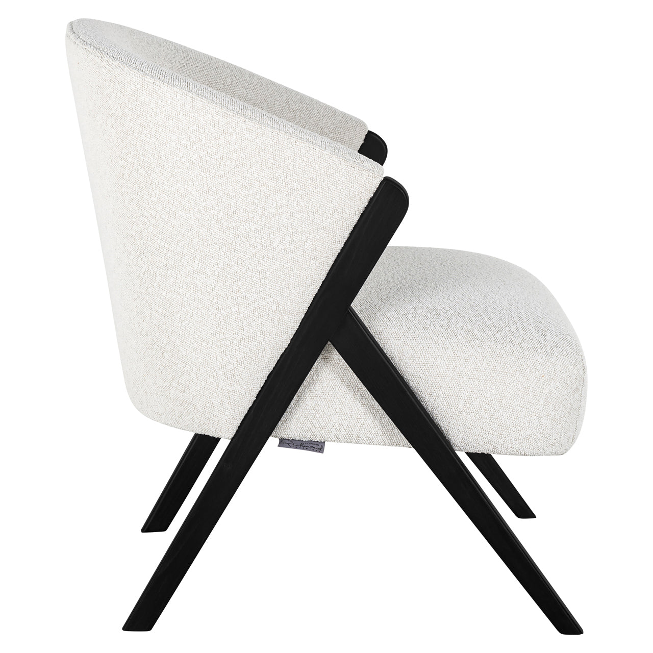 Richmond Interiors Lounge Stuhl Mia white bouclé