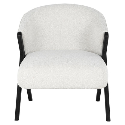 Richmond Interiors Lounge Stuhl Mia white bouclé