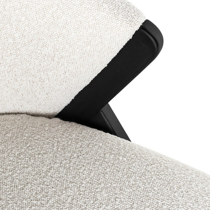 Richmond Interiors Lounge Stuhl Mia white bouclé