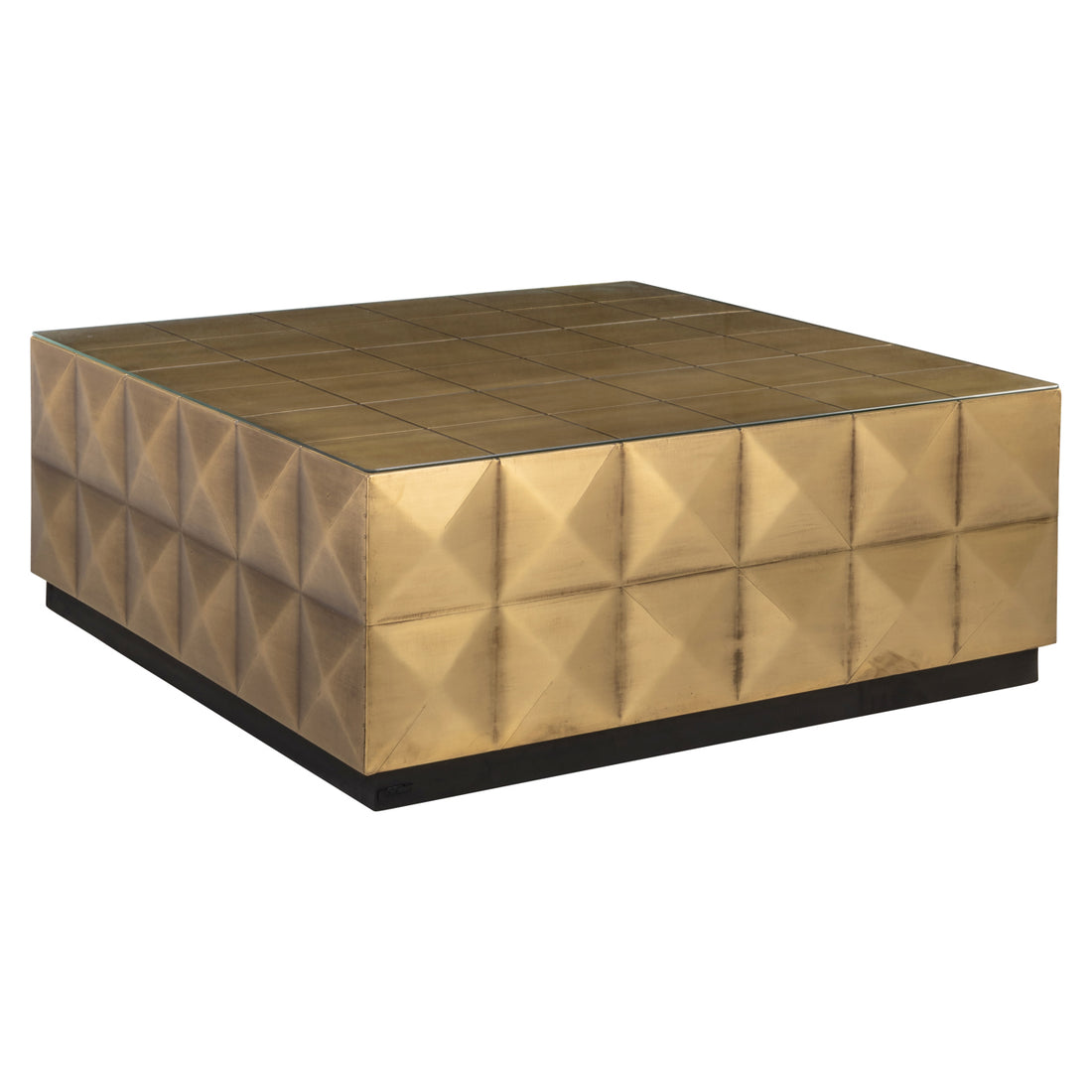 Richmond Interiors Couchtisch Collada brushed gold incl. glass top Couchtisch Richmond Interiors