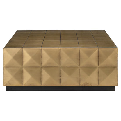 Richmond Interiors Couchtisch Collada brushed gold incl. glass top Couchtisch Richmond Interiors