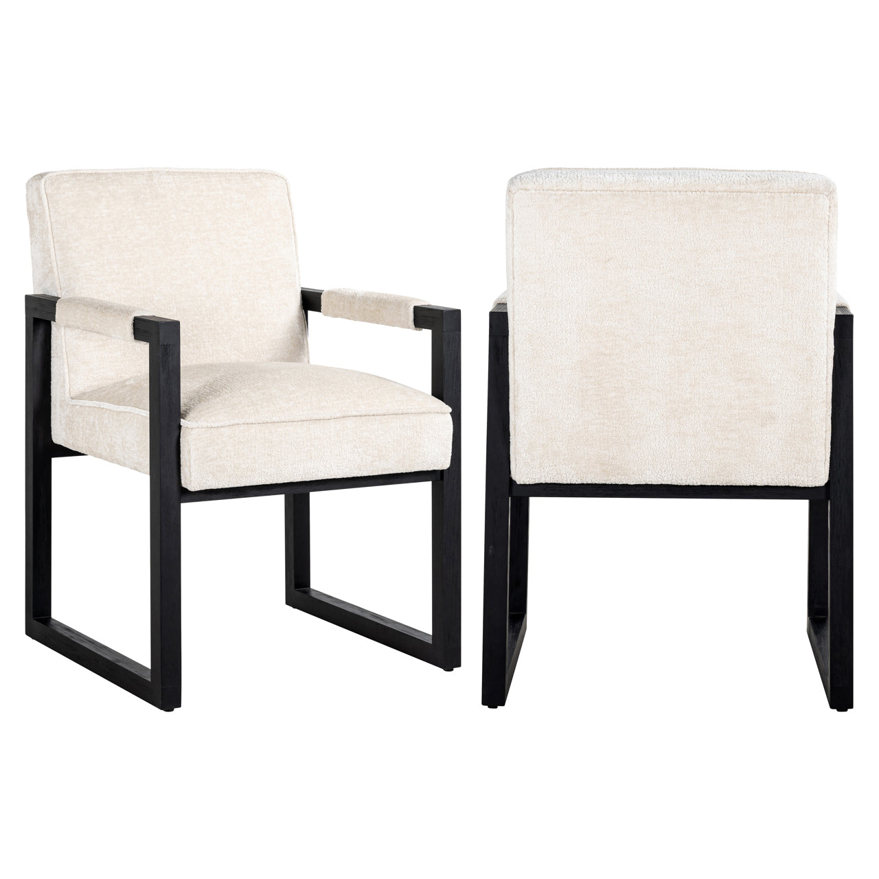 Richmond Interiors Esszimmerstuhl Beck white chenille Esszimmerstuhl Richmond Interiors