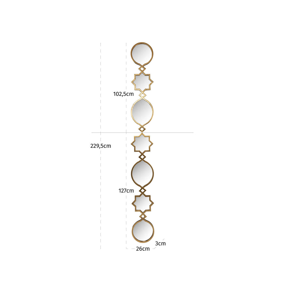 Richmond Interiors Spiegel Babice gold Richmond Interiors