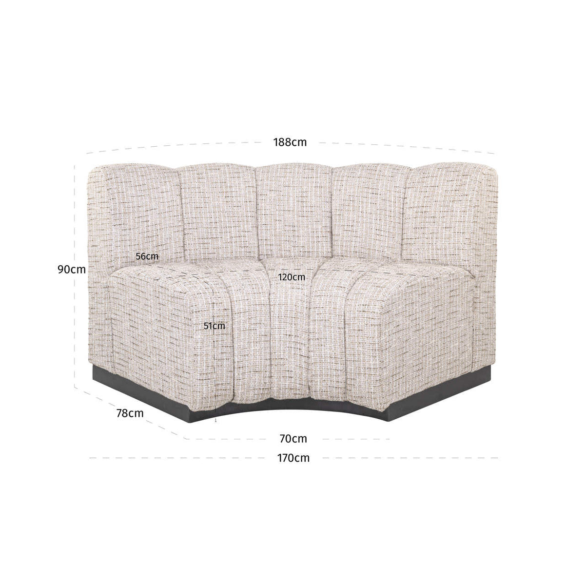 Richmond Interiors Sitzbank Hillpark customized round corner Richmond Interiors