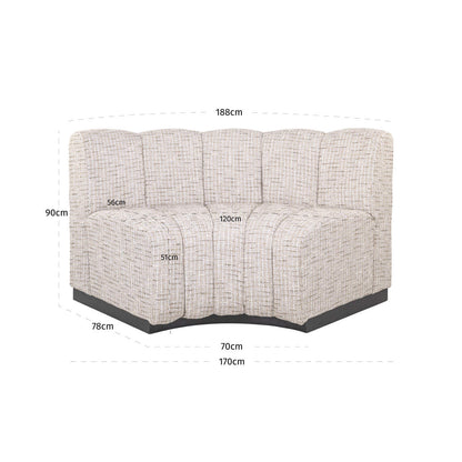 Richmond Interiors Sitzbank Hillpark customized round corner Richmond Interiors
