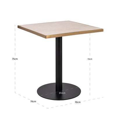 Richmond Interiors Bistro-Tisch Brazza beige 70x70 Bistro-Tisch Richmond Interiors