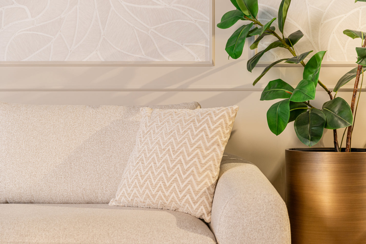 Richmond Interiors Kissen Cassy beige chevron