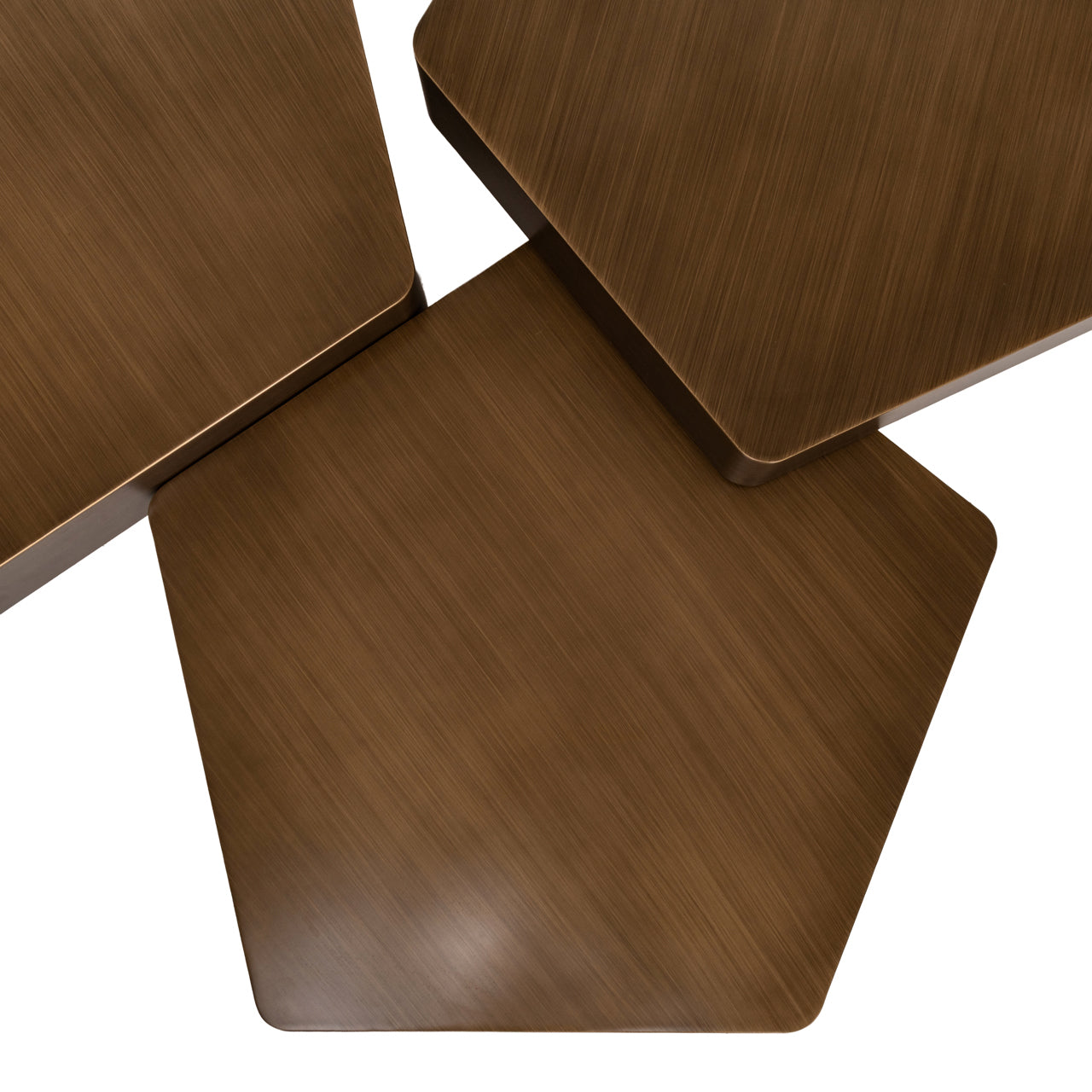 Richmond Interiors Couchtisch Hexa brushed gold (Set of 3) Couchtisch Richmond Interiors