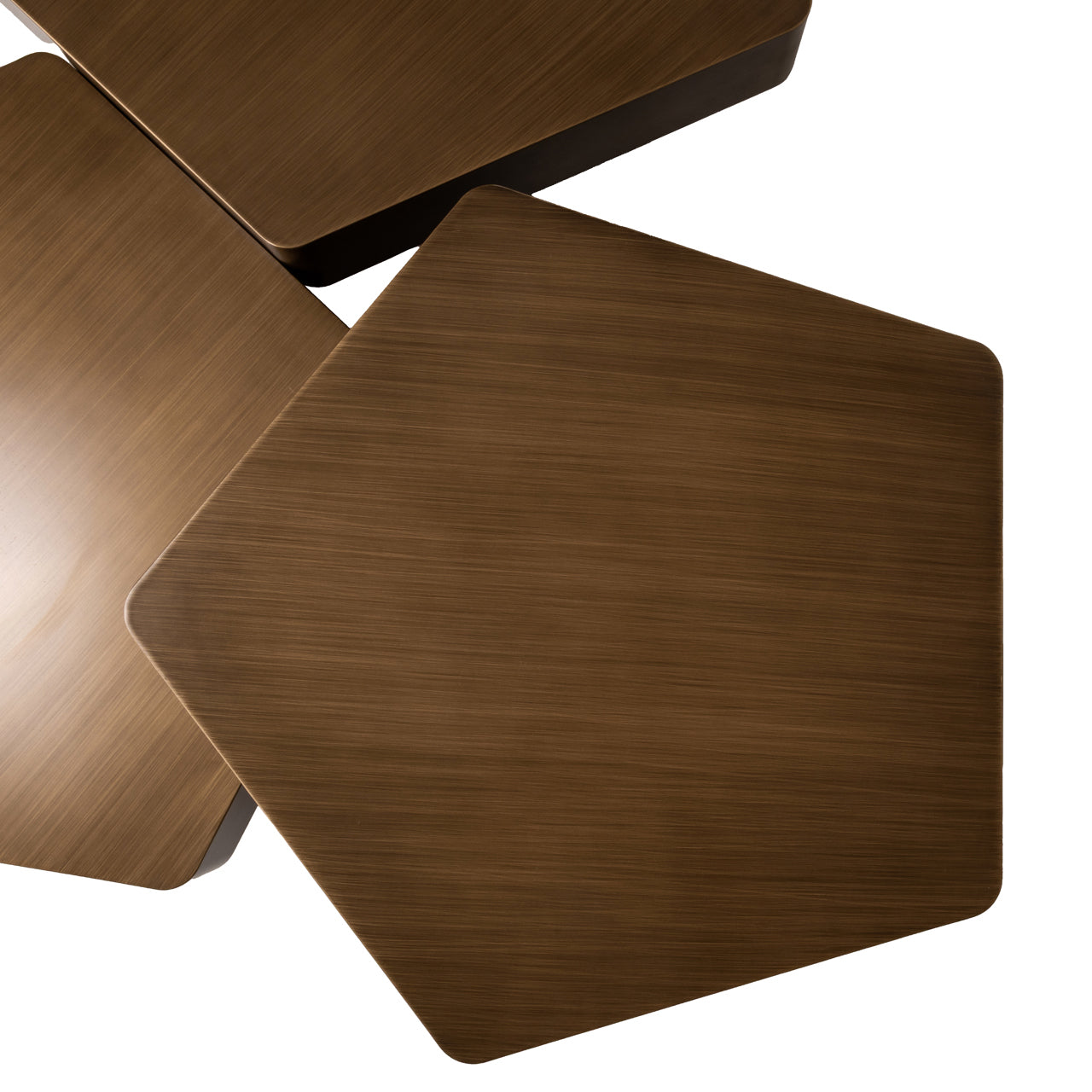 Richmond Interiors Couchtisch Hexa brushed gold (Set of 3) Couchtisch Richmond Interiors