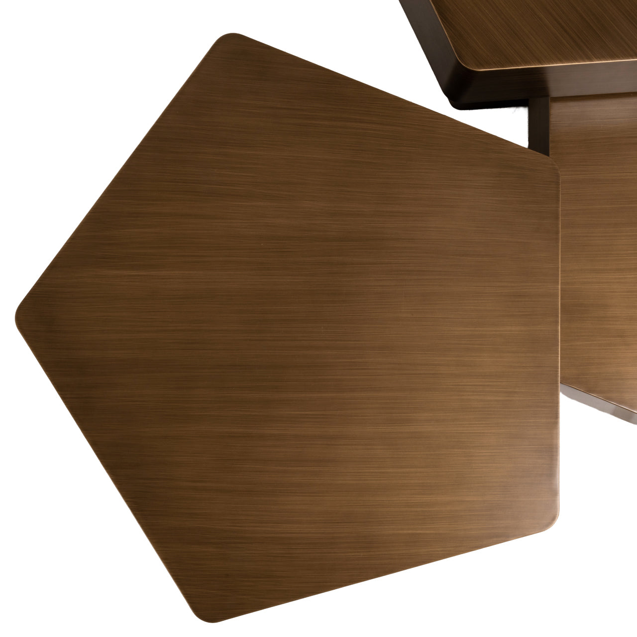 Richmond Interiors Couchtisch Hexa brushed gold (Set of 3) Couchtisch Richmond Interiors