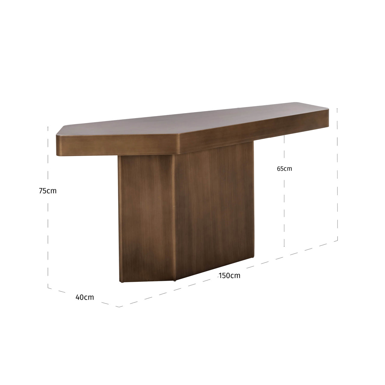 Richmond Interiors Konsole Hexa brushed gold Konsole Richmond Interiors