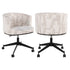 Richmond Interiors Esszimmerstuhl Rochenne beige graffic swivel on wheels Esszimmerstuhl Richmond Interiors