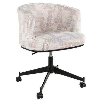 Richmond Interiors Esszimmerstuhl Rochenne beige graffic swivel on wheels Esszimmerstuhl Richmond Interiors