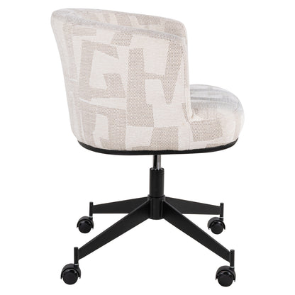 Richmond Interiors Esszimmerstuhl Rochenne beige graffic swivel on wheels Esszimmerstuhl Richmond Interiors