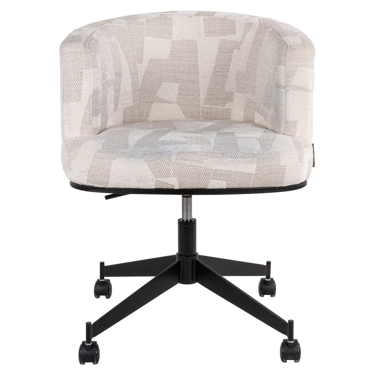 Richmond Interiors Esszimmerstuhl Rochenne beige graffic swivel on wheels Esszimmerstuhl Richmond Interiors