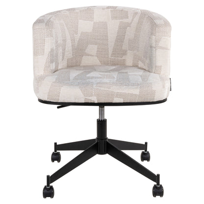 Richmond Interiors Esszimmerstuhl Rochenne beige graffic swivel on wheels Esszimmerstuhl Richmond Interiors