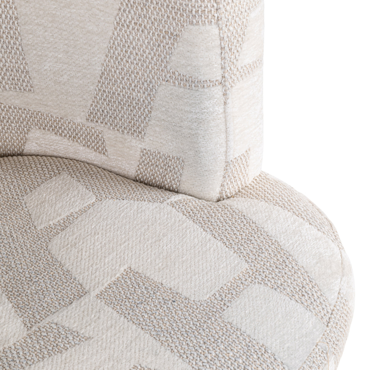 Richmond Interiors Esszimmerstuhl Rochenne beige graffic swivel on wheels Richmond Interiors