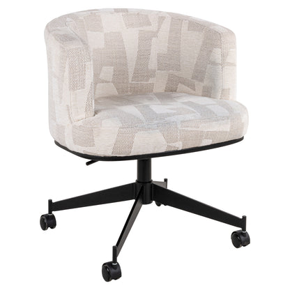 Richmond Interiors Esszimmerstuhl Rochenne beige graffic swivel on wheels Esszimmerstuhl Richmond Interiors