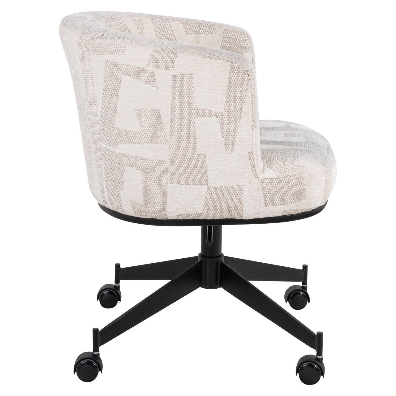 Richmond Interiors Esszimmerstuhl Rochenne beige graffic swivel on wheels Esszimmerstuhl Richmond Interiors