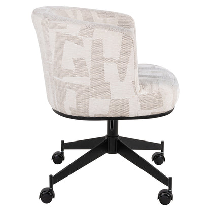 Richmond Interiors Esszimmerstuhl Rochenne beige graffic swivel on wheels Esszimmerstuhl Richmond Interiors