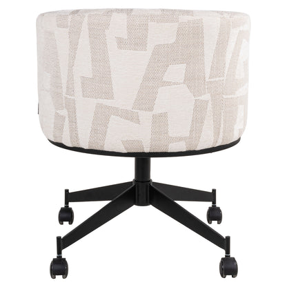 Richmond Interiors Esszimmerstuhl Rochenne beige graffic swivel on wheels Esszimmerstuhl Richmond Interiors