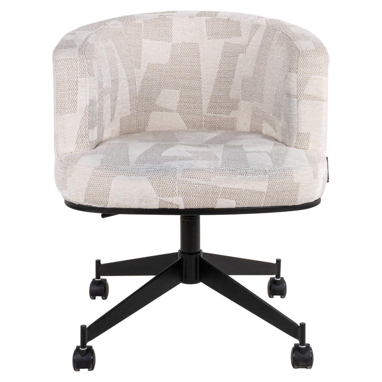 Richmond Interiors Esszimmerstuhl Rochenne beige graffic swivel on wheels Esszimmerstuhl Richmond Interiors