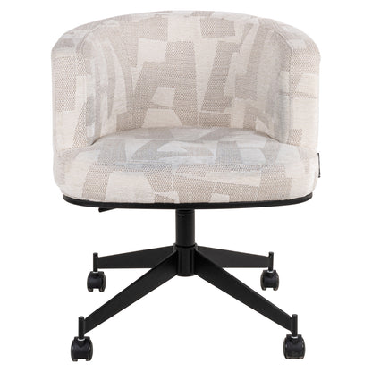 Richmond Interiors Esszimmerstuhl Rochenne beige graffic swivel on wheels Esszimmerstuhl Richmond Interiors