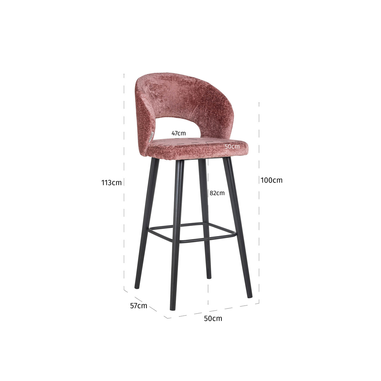 Richmond Interiors Barhocker Savoy customized fire retardant