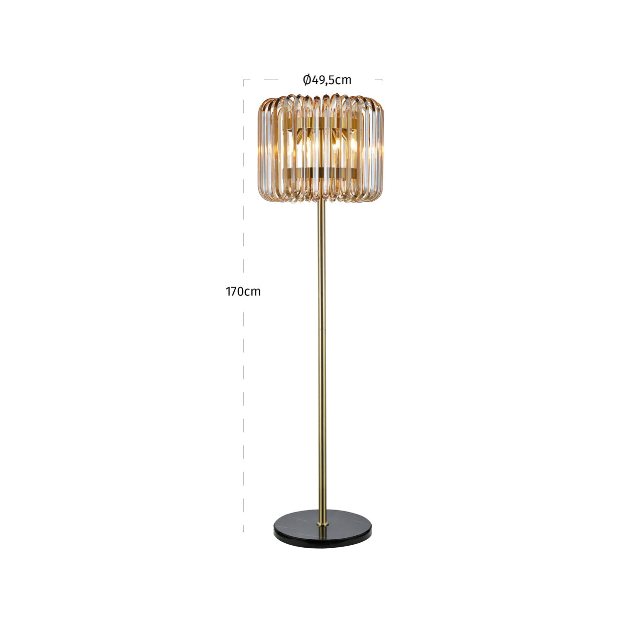 Richmond Interiors Stehlampe Channa bronze Stehlampe Richmond Interiors
