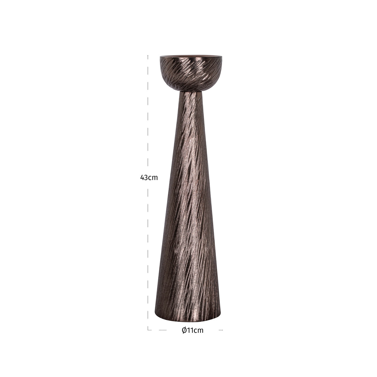 Richmond Interiors Kerzenhalter Saphira smoke small Kerzenhalter Richmond Interiors