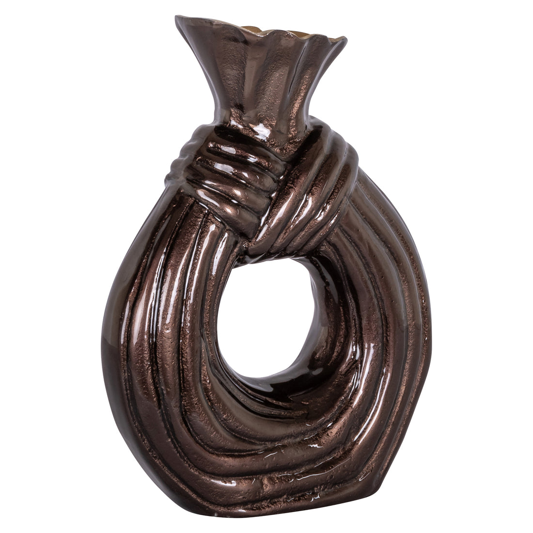 Richmond Interiors Vase Suen dark brown large