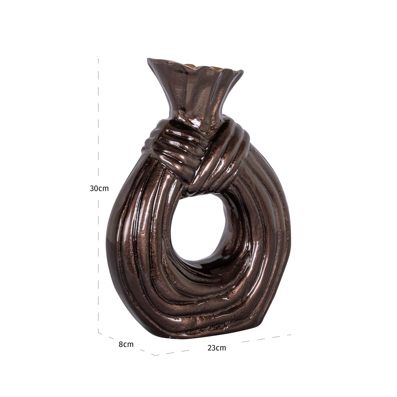 Richmond Interiors Vase Suen dark brown large